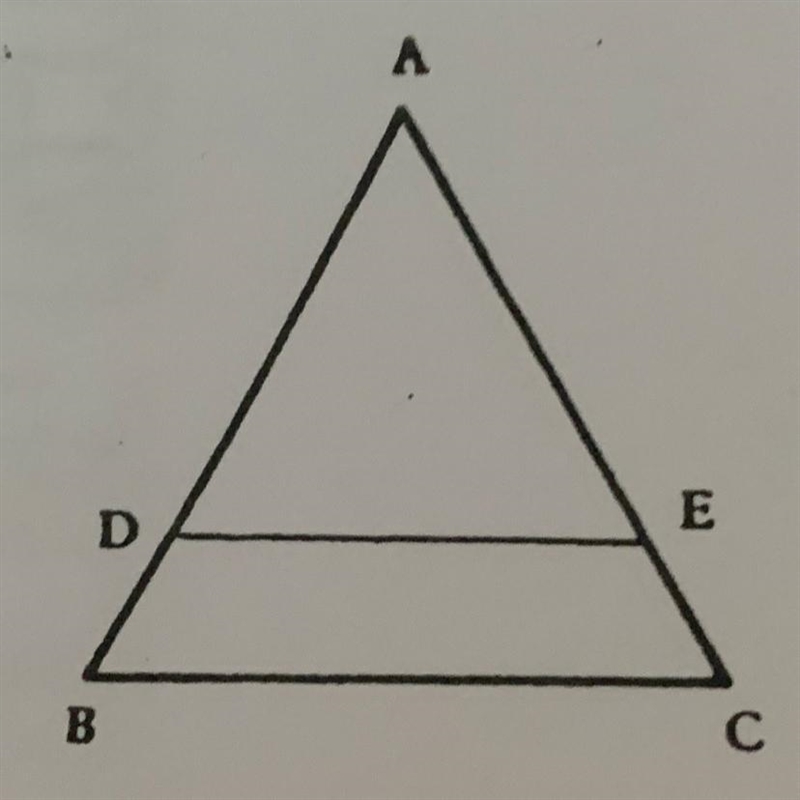 The triangle ABC is isosceles (AB = AC) DE parallel to BC You need to prove: The ADE-example-1