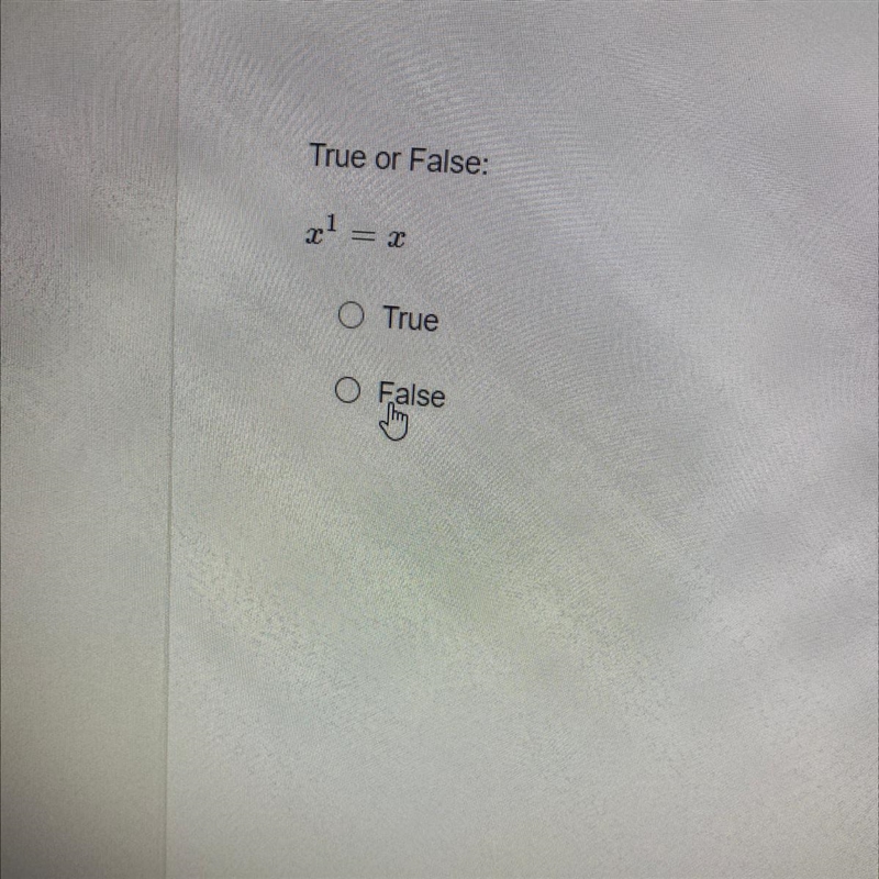 True or False; x = 2 O True False-example-1