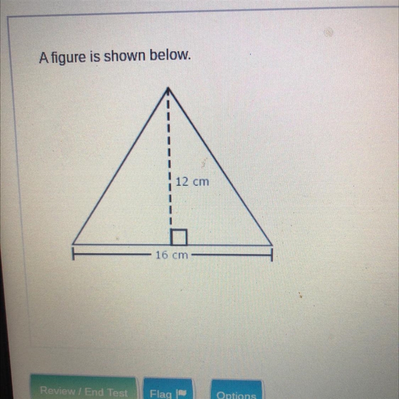 Create an expression that would represent the area of the triangle-example-1