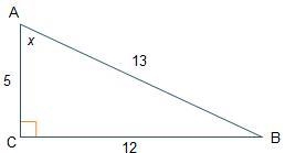 Which equation can be used to find the measure of angle BAC? A.) inverse tan (5/12) B-example-1