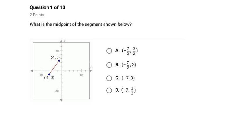 What is the midpoint of the segment shown below?-example-1