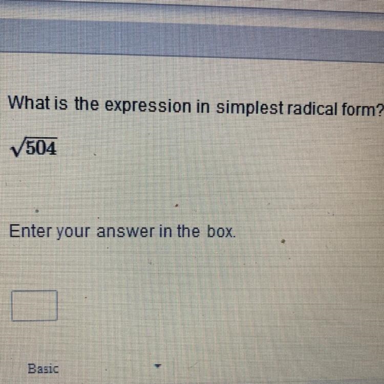 What is the expression in the simplest radical form?-example-1