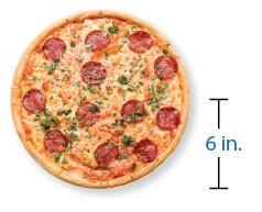 Find the circumference of the pizza. Round your answer to the nearest tenth.-example-1