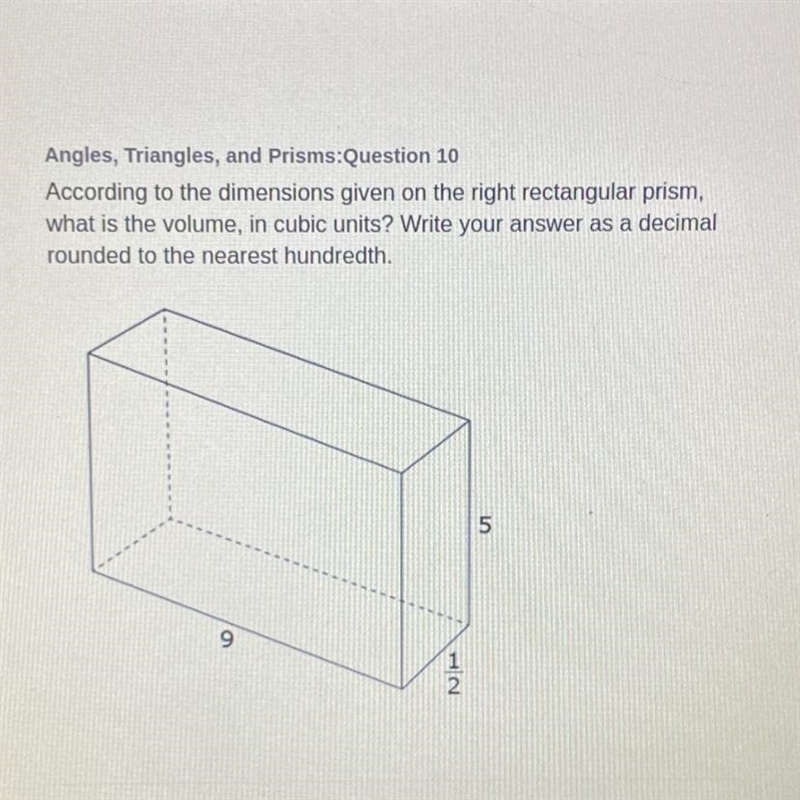 according to the dimensions given on the right rectangular prism, what is the volume-example-1