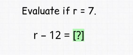 Evaluate if r = 7 need helpppp-example-1