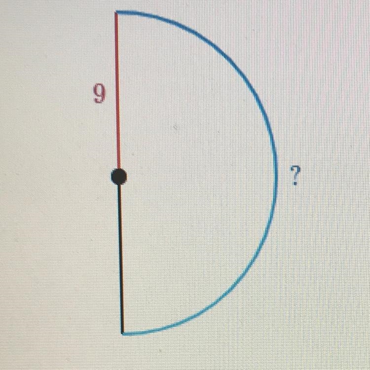 Find the arc length of the semicircle. Either enter an exact answer in terms of it-example-1