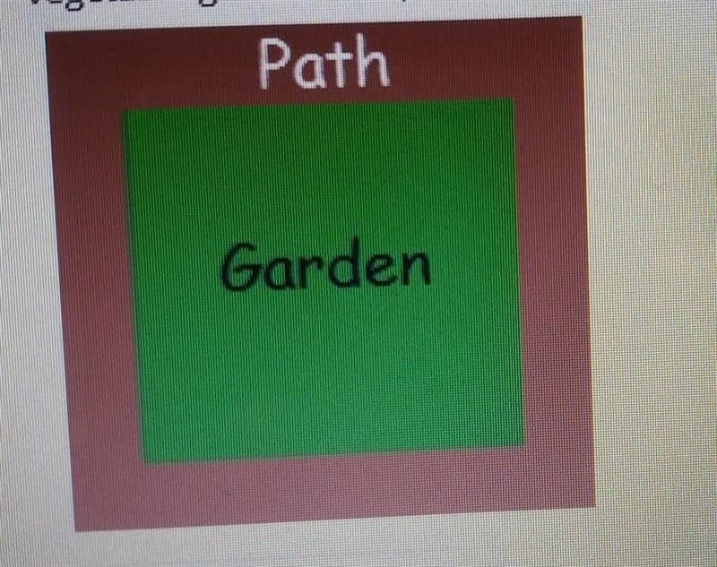 A vegetable garden and its surrounding that are shaped like a square that together-example-1