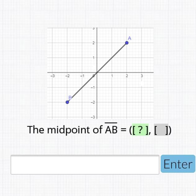 The midpoint of ab =-example-1