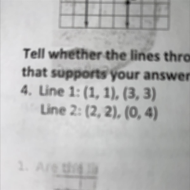 Tell whether the lines through the given points are parallel, perpendicular or neither-example-1