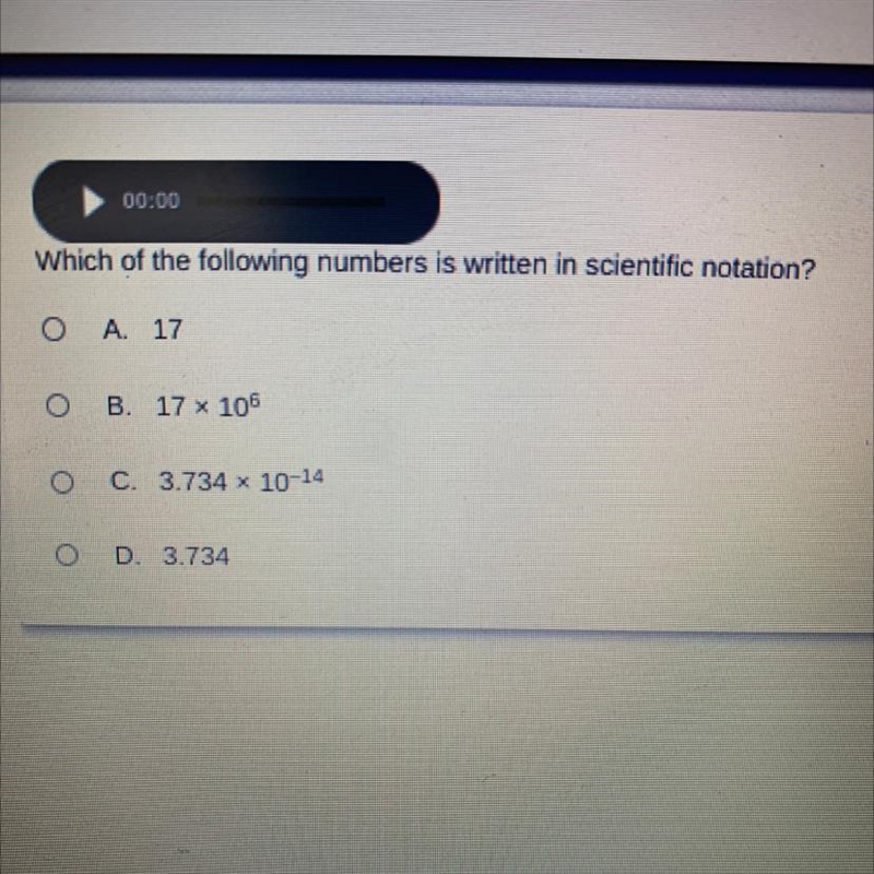 Which of the following is written in a scientific way?-example-1