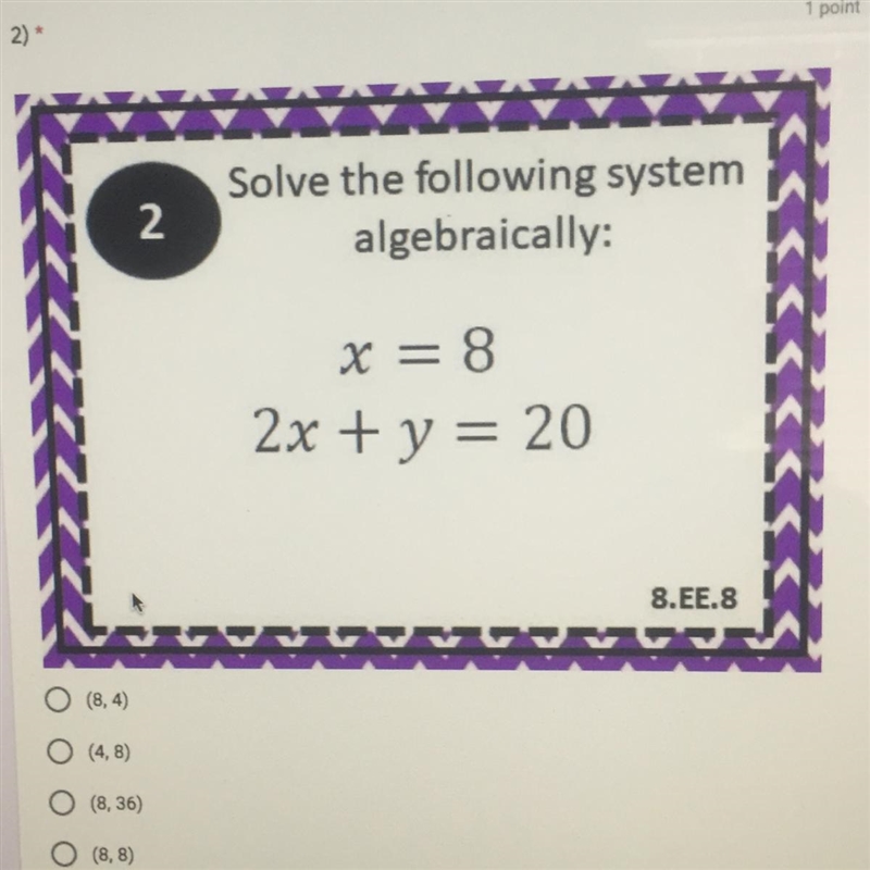 Solve the following system algebraically:-example-1