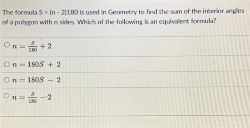 Which of the following is equivalent formula?-example-1