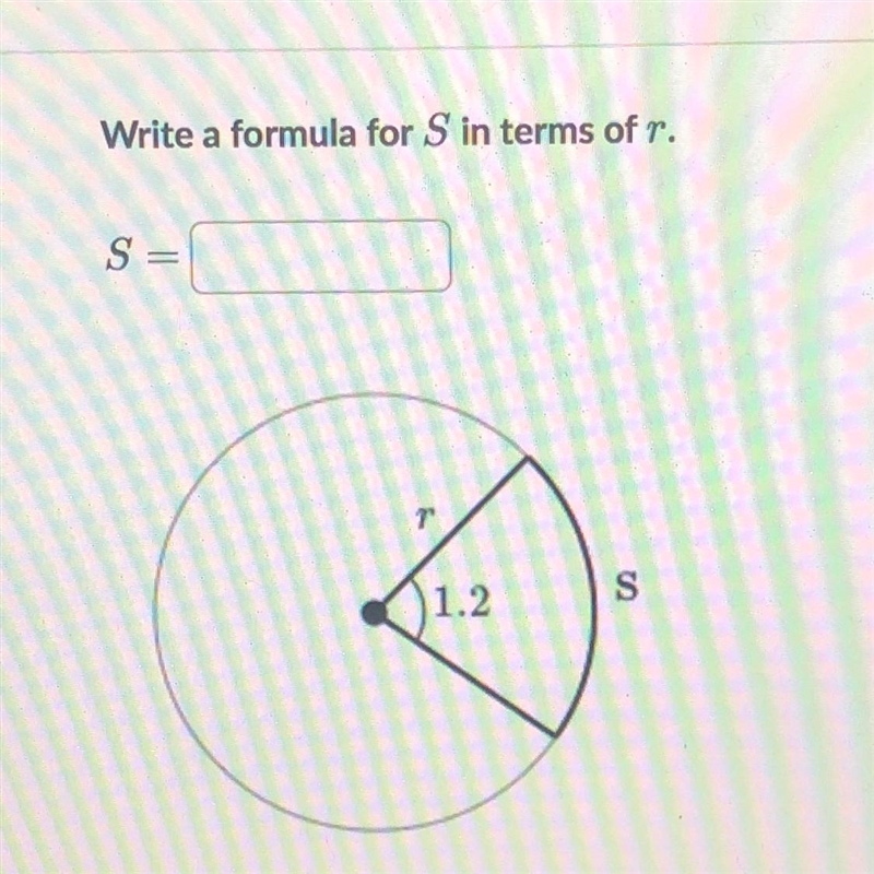 Write a formula for S in terms of r-example-1