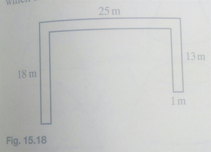 Fig. 15.18 shows the plan of a foundation which is of uniform width 1 m. If 1 m³of-example-1