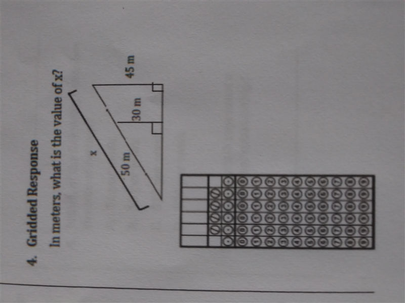 In meters, find the value of x?-example-1