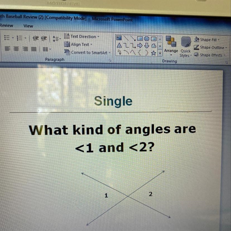 What kind of angles are <1 and <2?-example-1