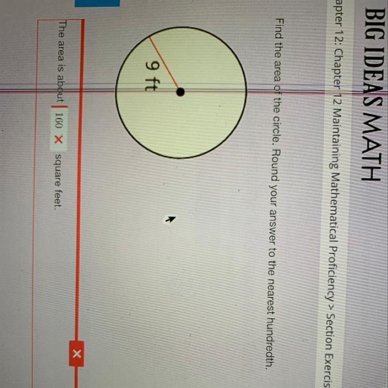 Find the area of the circle-example-1