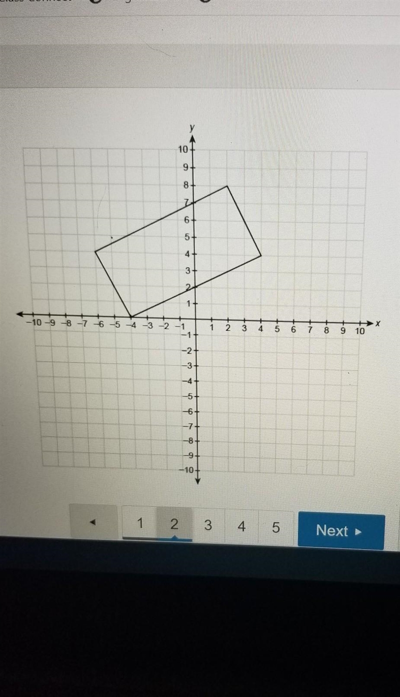 What is the perimeter of the rectangle shown on the coordinate plane ​-example-1