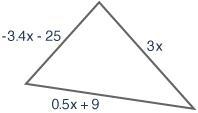 Write an expression for the perimeter of the triangle shown below: The answer choices-example-1