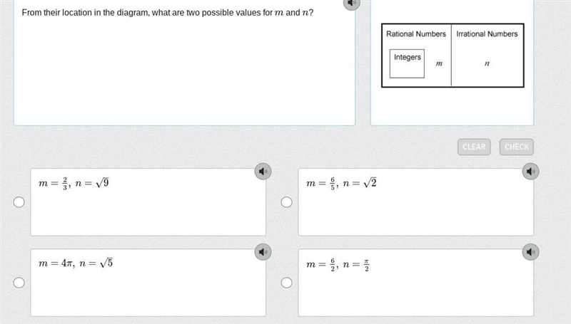 From their location in the diagram, what are two possible values for m and n?-example-1