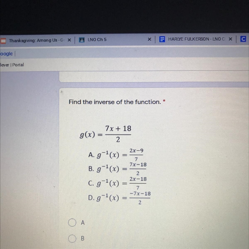 Find the inverse of the function. *-example-1