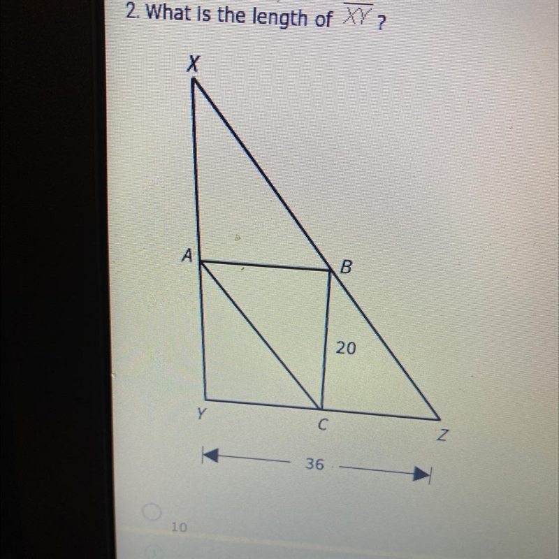 What is the length of XY?-example-1