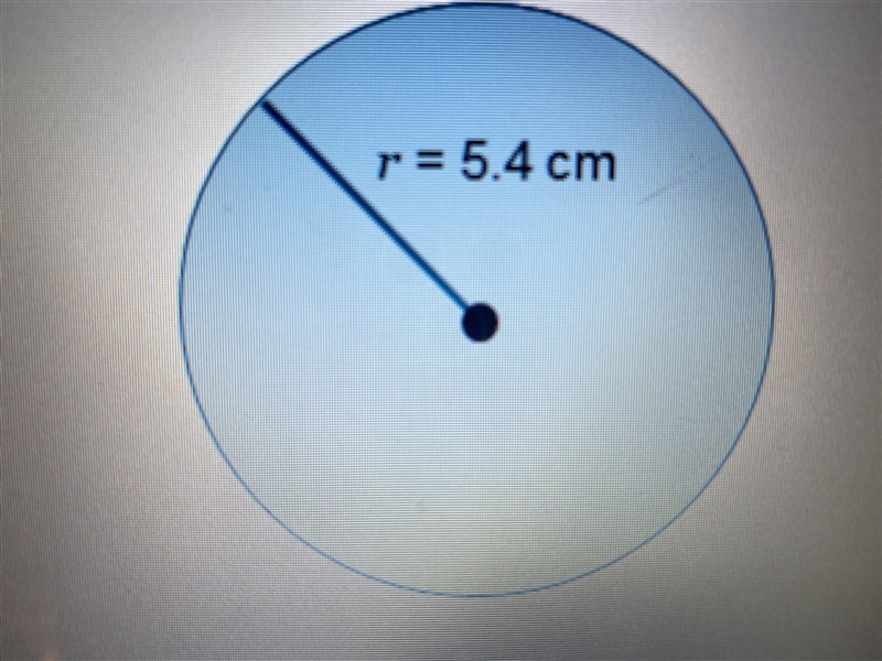 Use the circle to answer the questions. The diameter is___ cm? The circumference in-example-1