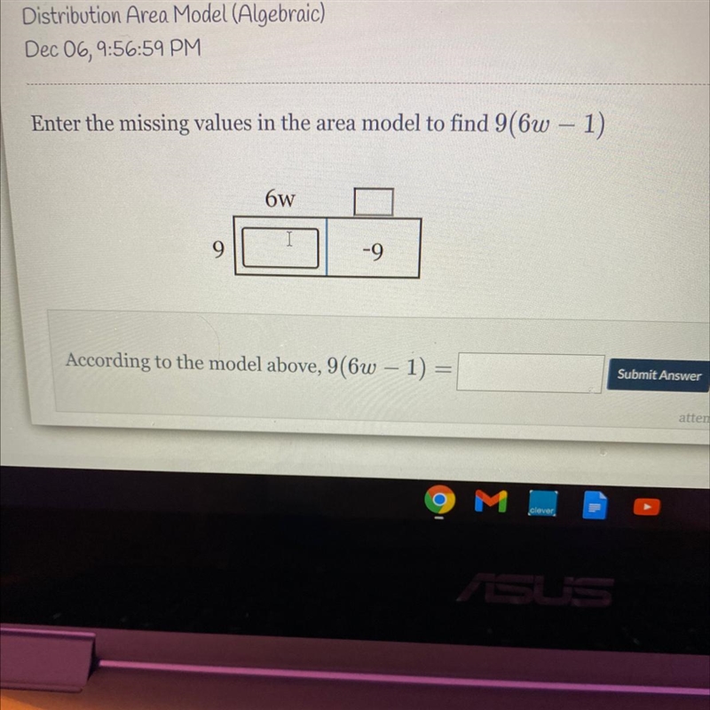 PLEASE HELP ASAP this is for Distribution Area Model (Algebraic) :(-example-1