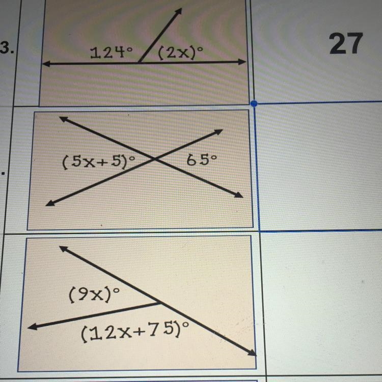 Help me solve these two find the value of x please help-example-1