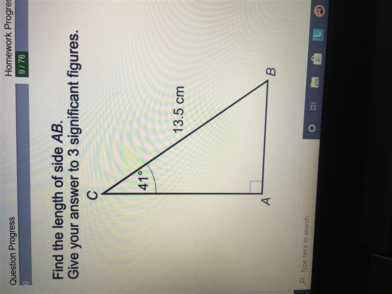 Find the length of side AB. Give your answer to 3 significant figures.-example-1