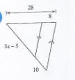 Solve for 'x' Side Splitter Theorem-example-1