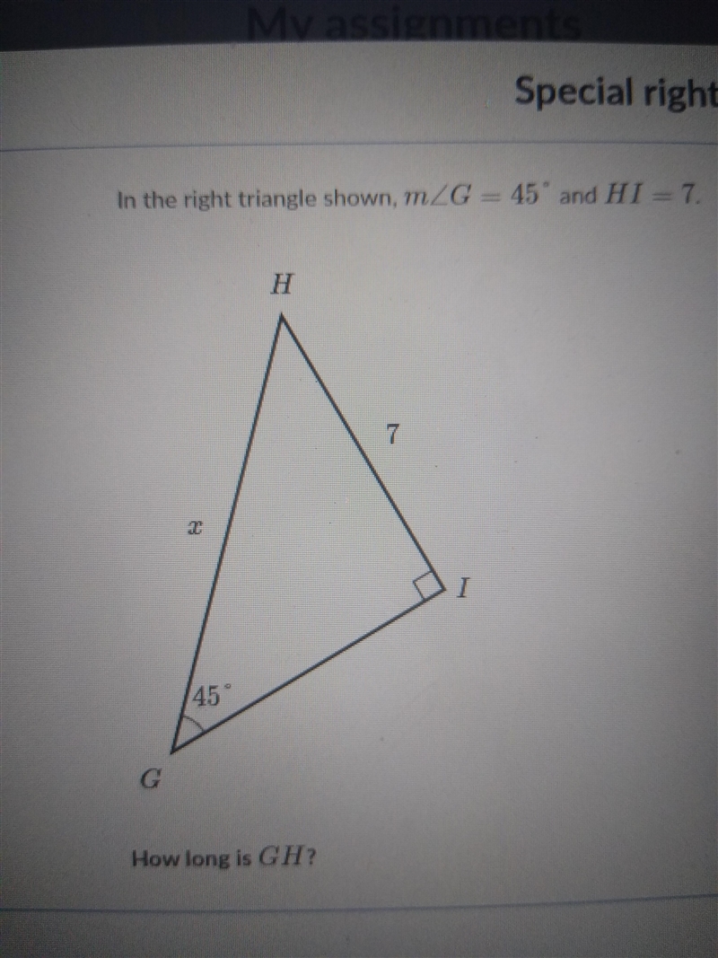 How long is GH? Any help will me appreciated thank you-example-1