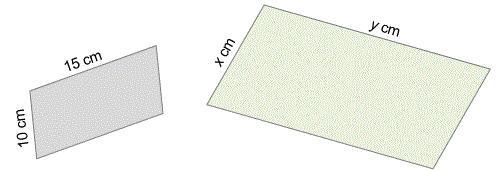 Which side of the original parallelogram corresponds to the y-centimeter side of the-example-1