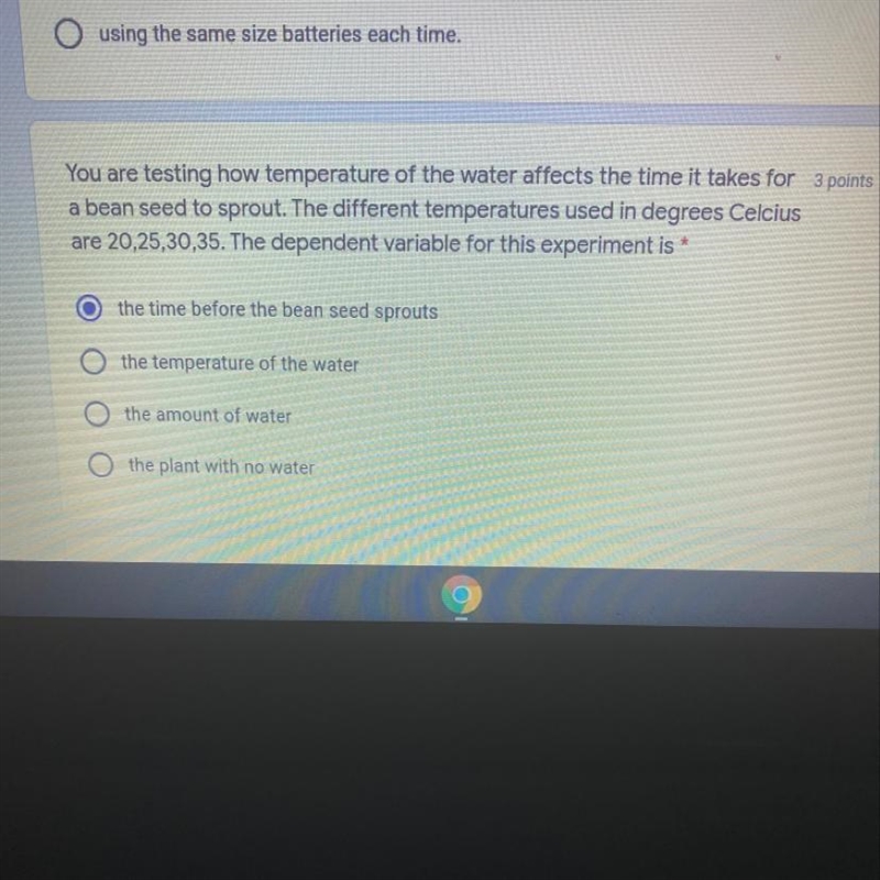 I don’t think a is the correct answer. the dependent variable-example-1