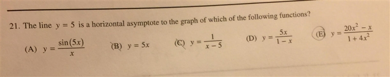 Why isn't D the right answer? Because from my understanding whenever a question asks-example-1