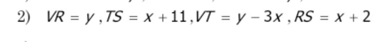 Quadrilateral RSTV is a rectangle, and the diagonal intersect at W. Find the value-example-1