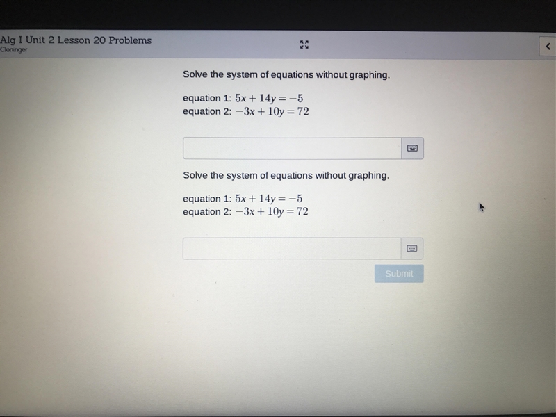 PLEASE HELP ME WITH THIS PROBLEM, SYSTEM OF LINEAR EQUATIONS, 30 POINTS!!!!-example-1