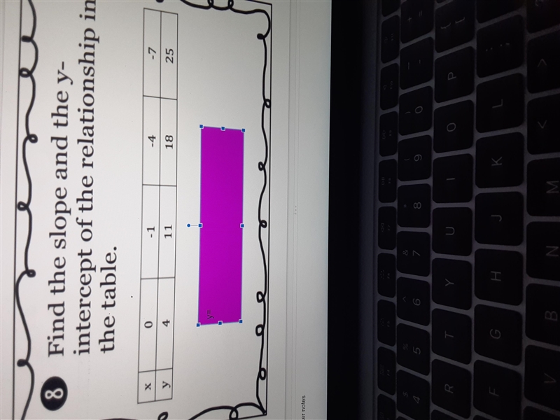 Please help me find the slope and y intercept-example-1