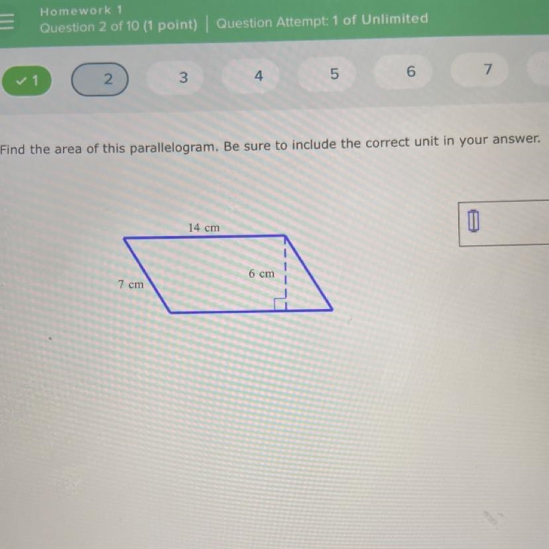 Find the area of this parallelogram-example-1