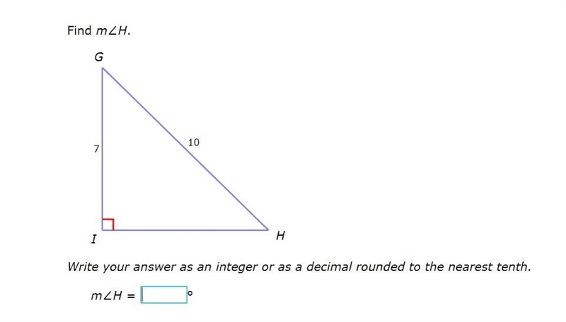 PLEASE HELP ASAP!!! I NEED CORRECT ANSWERS ONLY PLEASE!!! Find m∠H. Write your answer-example-1