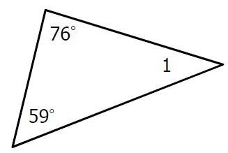 What is the m∠1? * 45° 17° 135° 180-example-1