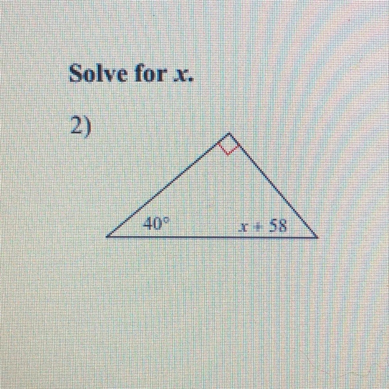 Geometry solving for x in triangles-example-1