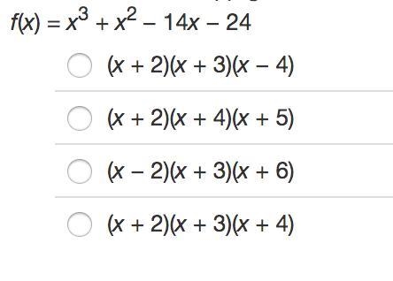 Find the factors of f(x), given that x = −2 is a zero. HELP PLEASE!!-example-1