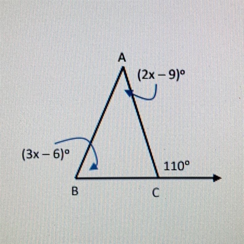 Find x and measure ABC pls help I’ve been trying this for 30 minutes. Geometry-example-1