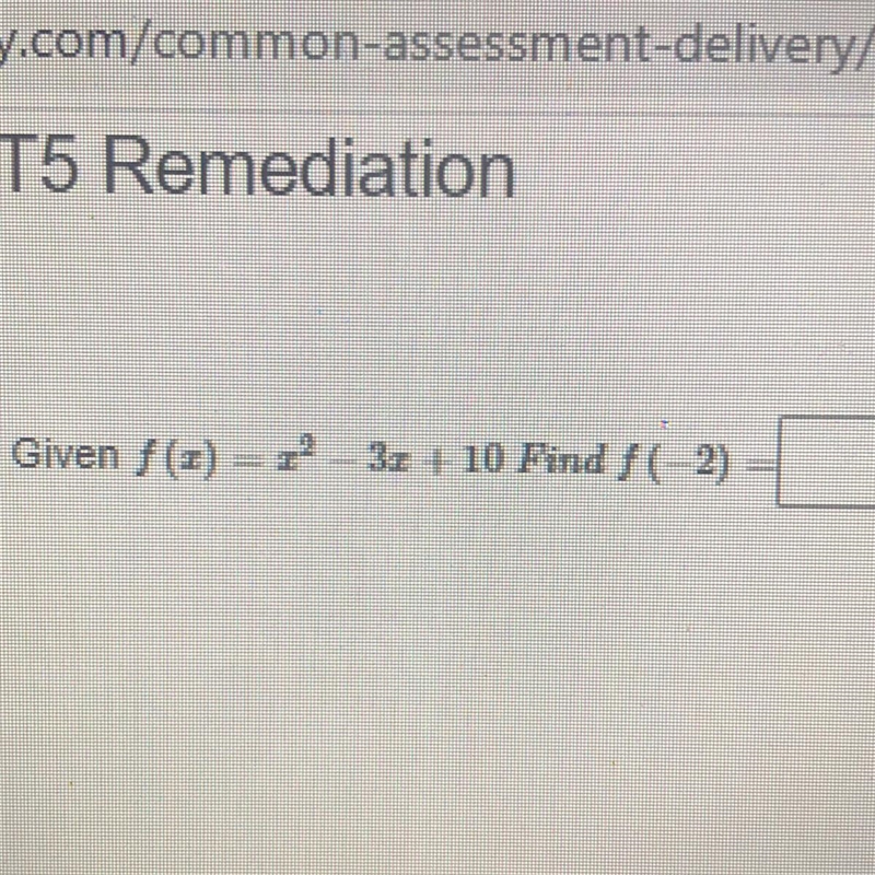 Given f(x)=x^2-3x+10 find f(-2)-example-1