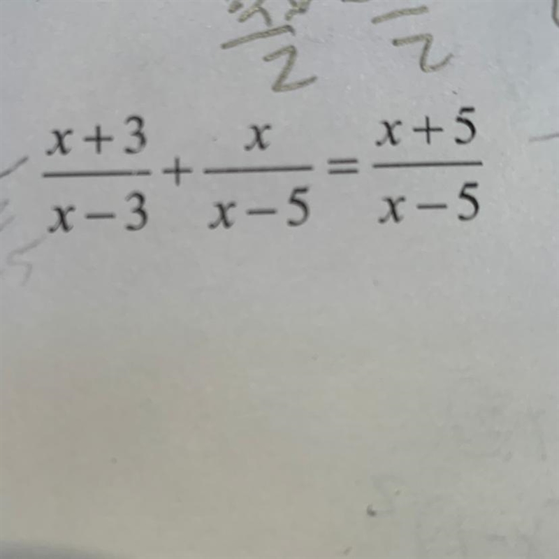 Solve for x, make sure to show work-example-1