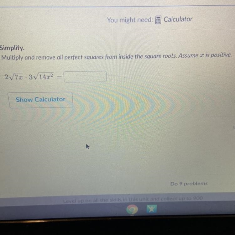 Simplify. Multiply and remove all perfect squares from inside the square roots. Assume-example-1