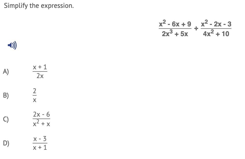 PLEASE HURRY I'M TAKING A TEST 20 PTS Simplify the expression (in the picture)-example-1