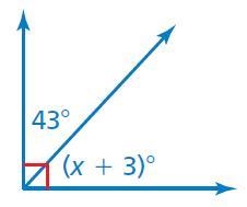 Tell whether the angles are adjacent or vertical. Then find the value of x. x =?-example-1