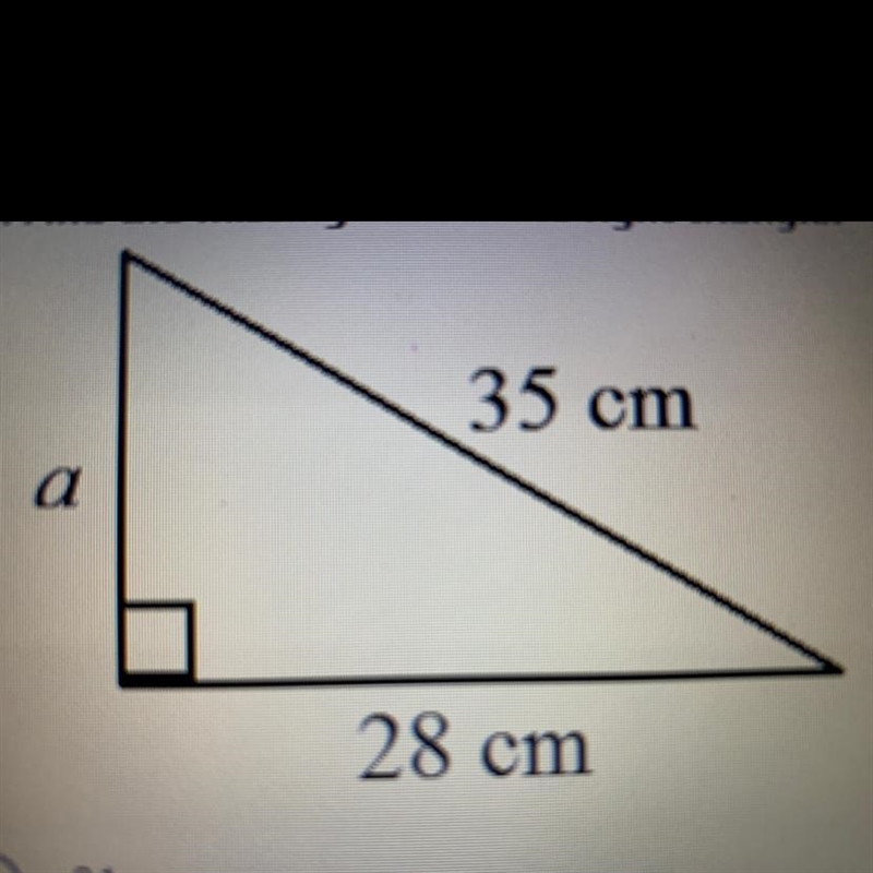 Find the missing side of the right triangle. A. 21 B. 45-example-1